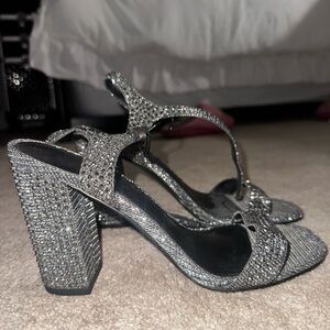 MICHAEL Michael Kors Sparkling Silver Heels